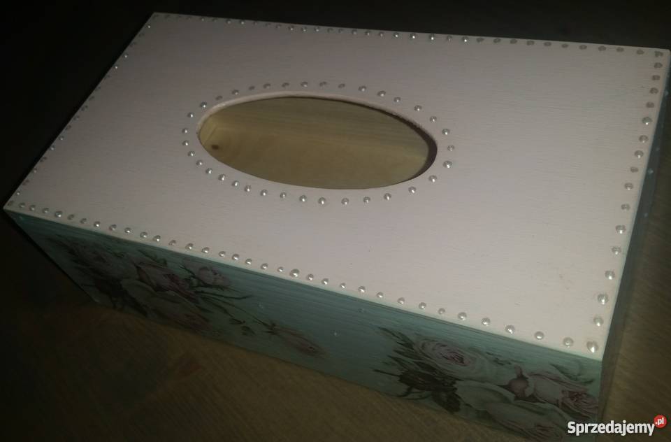 chustecznik pudełko na chusteczki decoupage Legnica