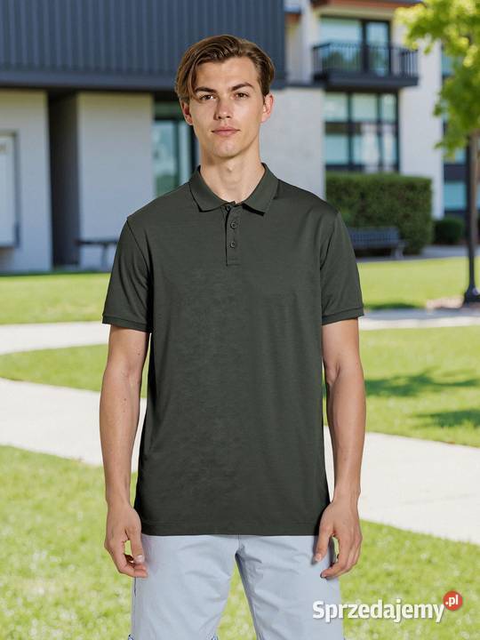 szara koszulka polo męska Sinsay Rozmiar L Olkusz