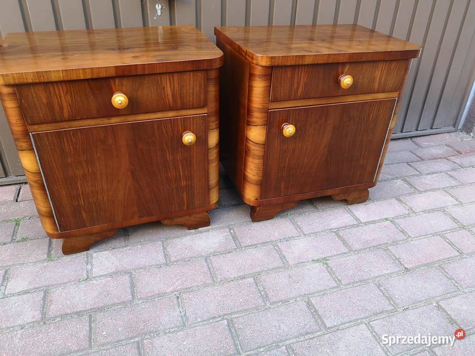 Stoliki Szafki Nocne Art Deco Orzech Stare Antyk Swarzędz