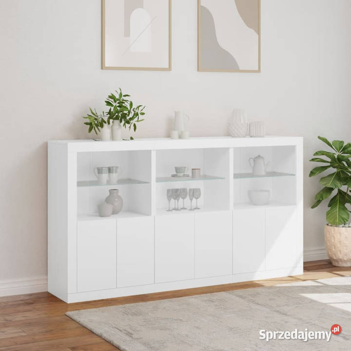 Szafka z oświetleniem LED biała 1815x37x100 Warszawa