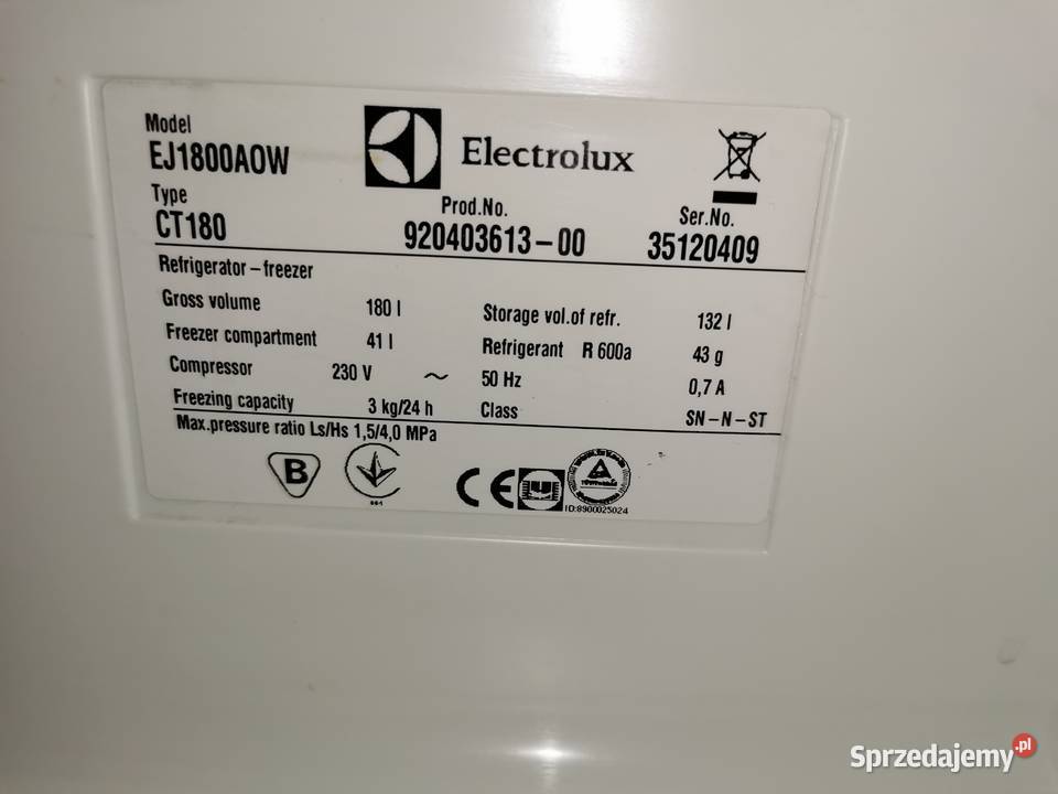 Wyposażenie lodówki Electrolux EJ1800AOW półki Siemianowice Śląskie