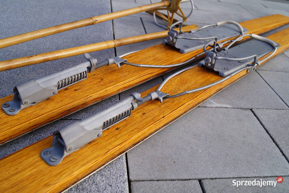 Stare narty hikorowe 180 kijki Pruchnik sprzedam