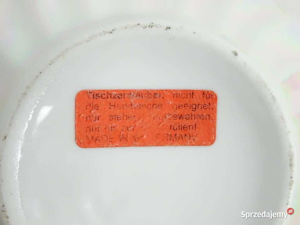 Vintage Flakon na Perfumy z Pompką Porcelana Biłgoraj