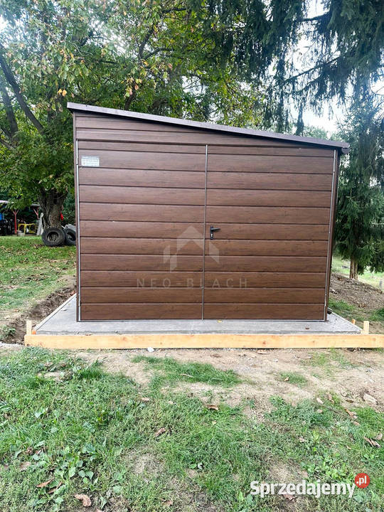 Garaż Blaszany 3x9m Brama Dwuskrzydłowa Drzwi 2x