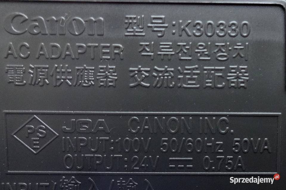 Zasilacz CANON 24v750mA K30330 Szczecin sprzedam