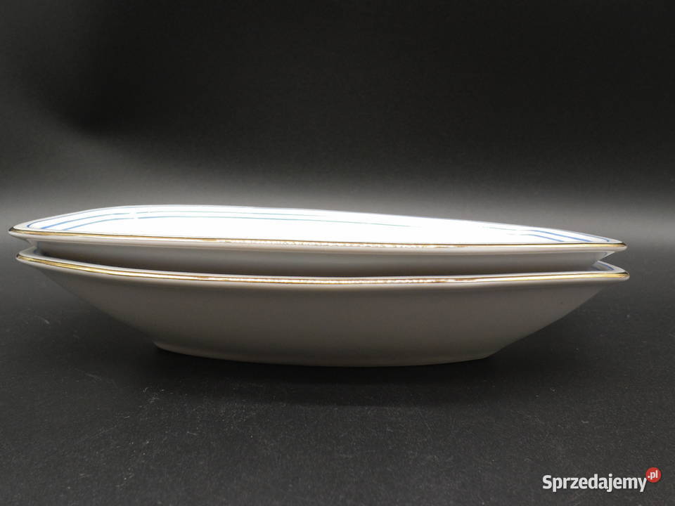 Porcelanowe dwa półmiski śledziówki Jager Raszków
