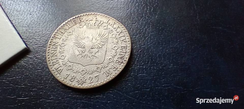 Stare monety 16 talara 1827 D Niemcy srebro Lesko