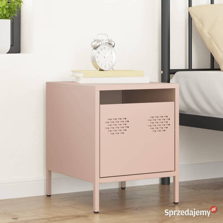 Szafka nocna różowa 35x39x435 stal WM851246