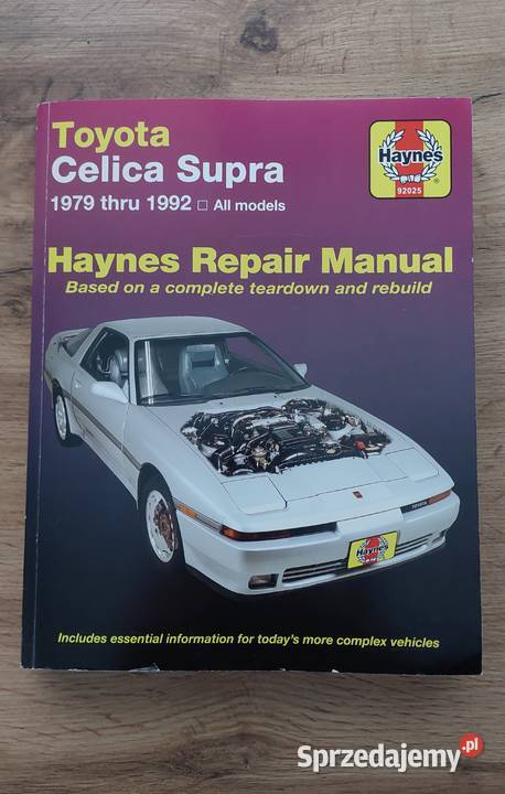 Książka TOYOTA Celica Supra 7992 instrukcja Wrocław