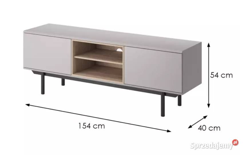 Nowa szafka RTV Inox 150 kolor SzaraHickory Kraków sprzedam