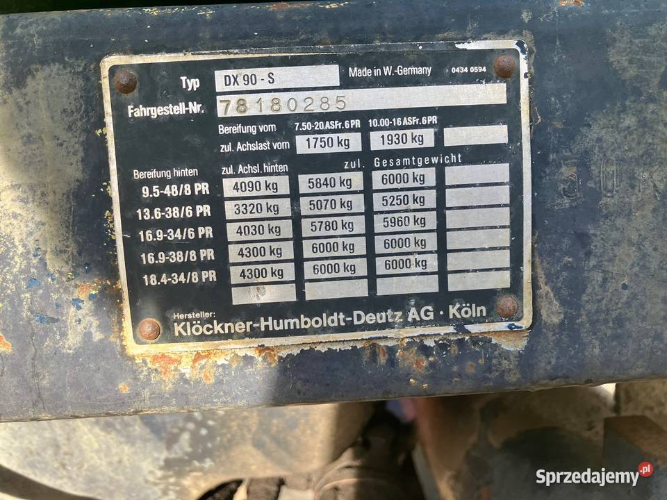 Ciągnik Deutz DX 90