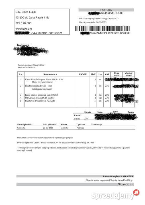 Ricable Magnus Dedalus Pszczyna