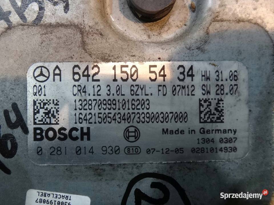 ML II W164 30 CDI sterownik silnika A6421505434 Czujniki i sterowniki Suków