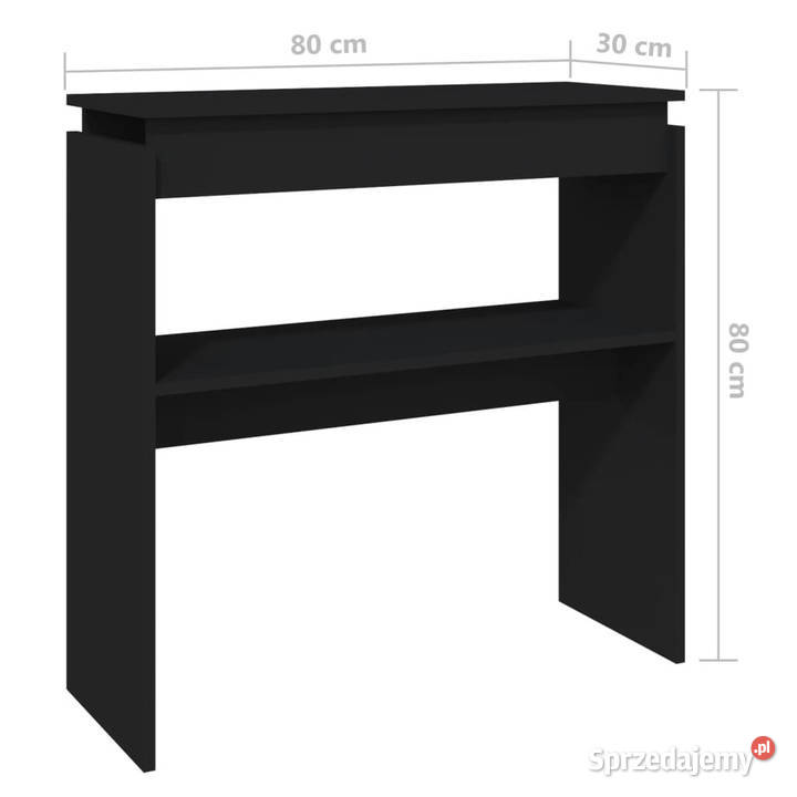 Stolik konsolowy czarna 80x30x80 materiał Warszawa