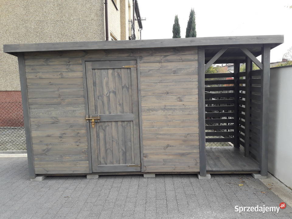 Domek narzędziowy 3 x 15m drewutnia 1 x 15m z sprzedam