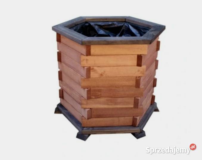 Drewniana donica sześciokątna 65 Dom i Ogród sprzedam