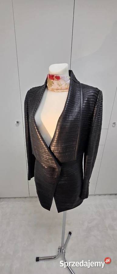 GUESS Mięciutka skórzana kurtka Czarny Regular Bielsko-Biała