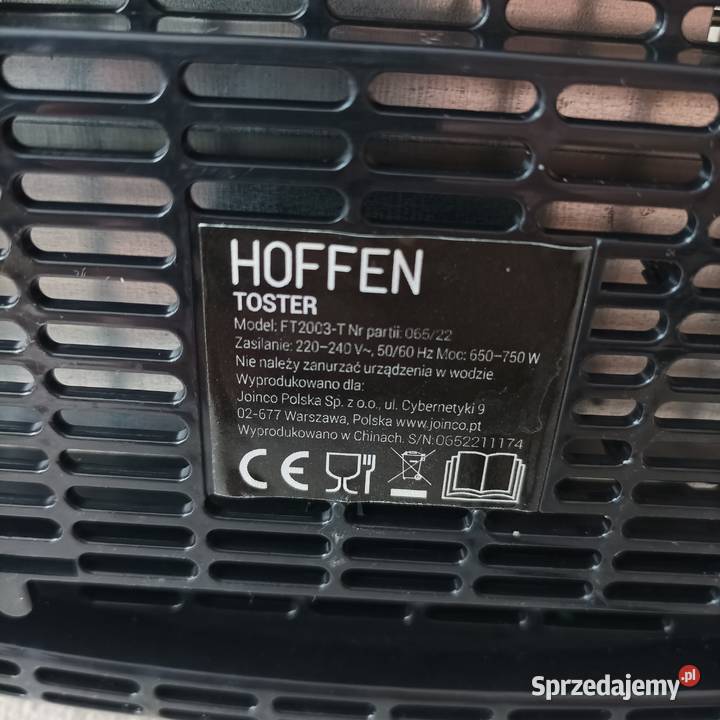 Toster opiekacz do kanapek Hoffen