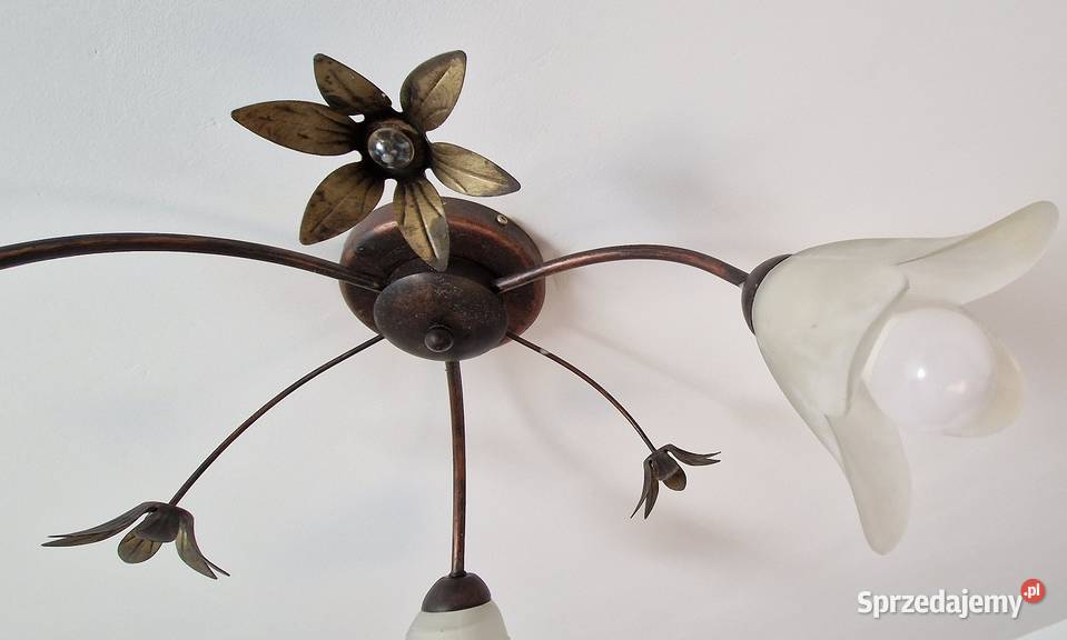 lampa sufitowa trzyramienna kwiat kwiatki Kraków sprzedam