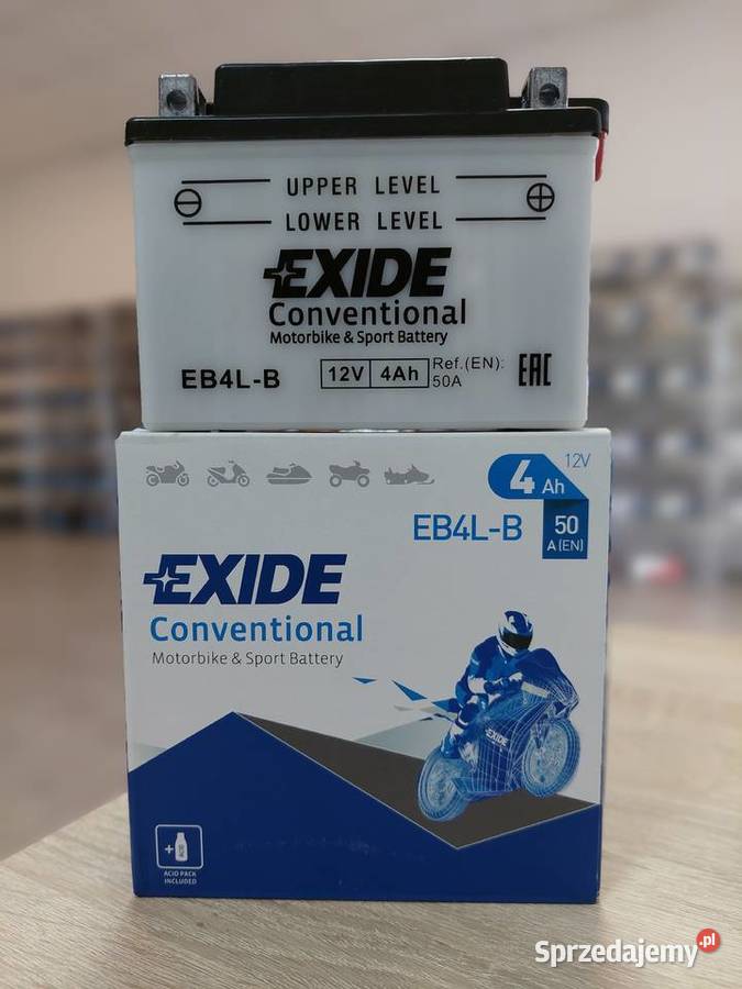 Akumulator Motocyklowy EXIDE EB4L B YB4L B 12V 4Ah 50A EN P Sosnowiec Sprzedajemy Pl