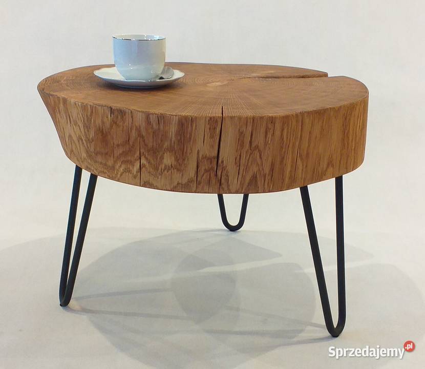 Stolik kawowy dąb loft industrial hairpin legs Stoły, krzesła, biurka Wrocław