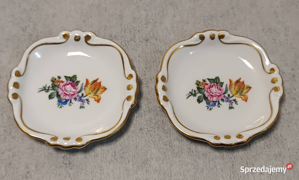ILMENAU Konfiturówki Graf von Henneberg 2 sztuki Porcelana i szkło Porcelana i szkło zachodniopomorskie Dobrzany