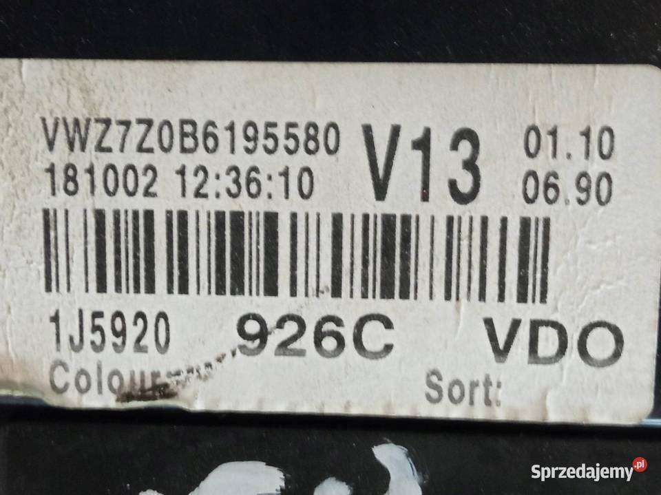 LICZNIK 1J5920926C 19 D VW Volkswagen Bora I świętokrzyskie