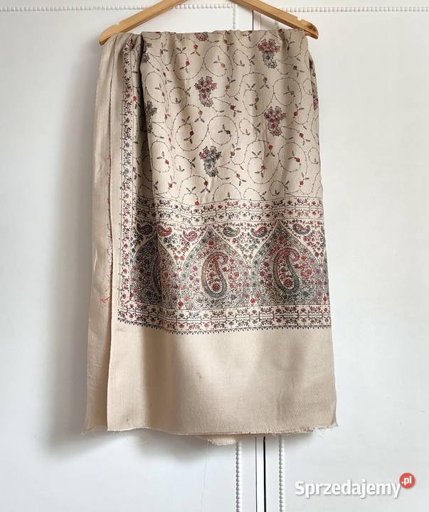 Duży szal orientalny indyjski haft paisley zachodniopomorskie