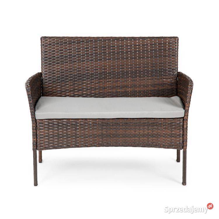 Meble ogrodowe zestaw stół 2x fotel ławka ratan