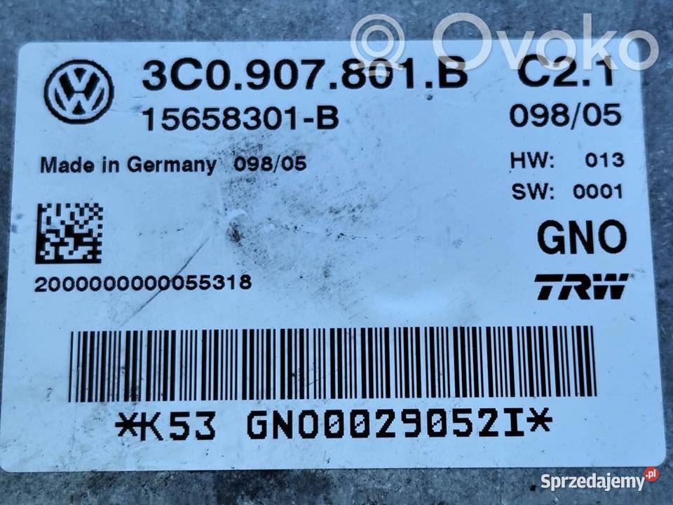 VW PASSAT B6 STEROWNIK MODUŁ HAMULCA RĘCZNEGO Pozostałe wielkopolskie