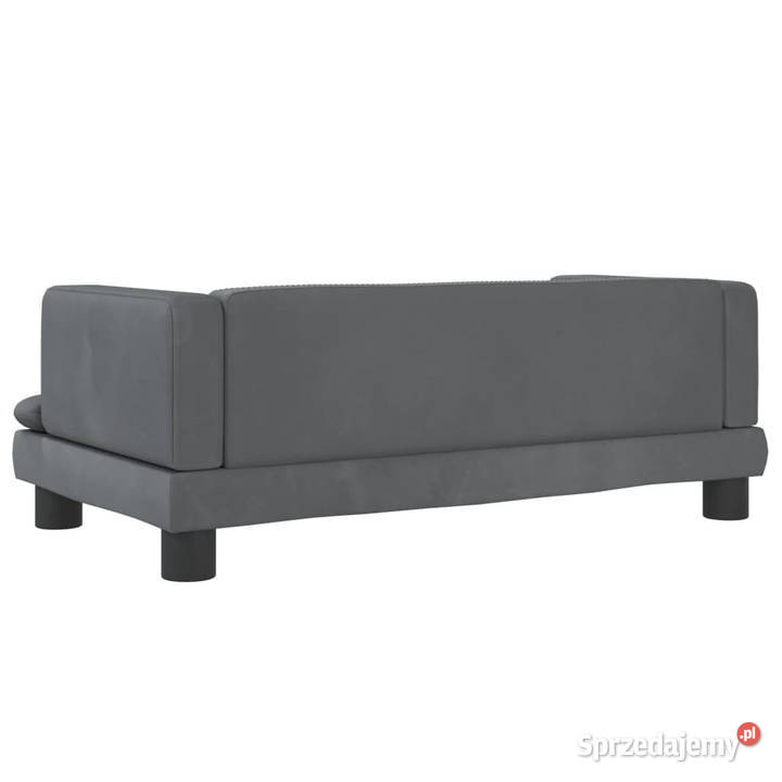 Sofa dzieci ciemnoszara 80x45x30 aksamit mazowieckie Warszawa