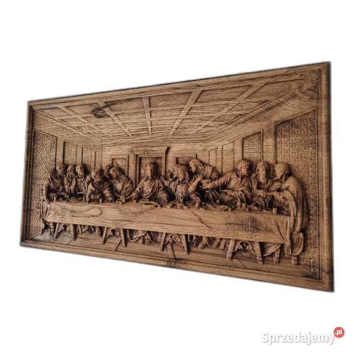 Drewniany obraz Ostatnia Wieczerza rzeźba która Malechowo sprzedam