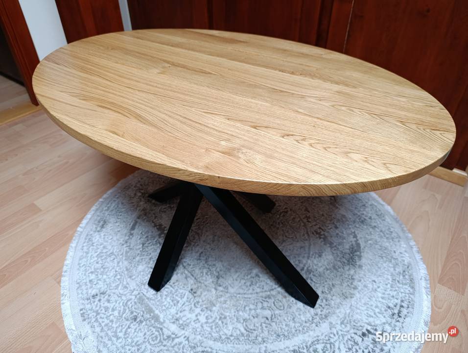 Unikalny stolik kawowy blat dębowy ręcznie mazowieckie Mińsk Mazowiecki