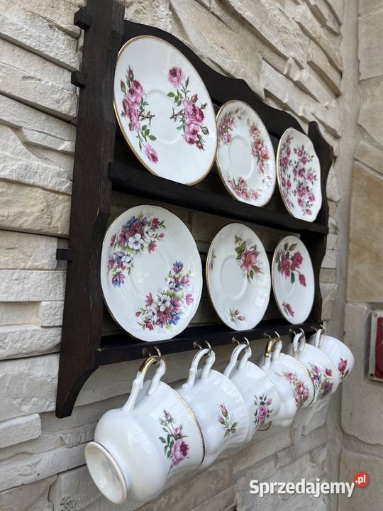 Stara porcelana angielska filiżanka sygnowana dolnośląskie Bystrzyca Kłodzka