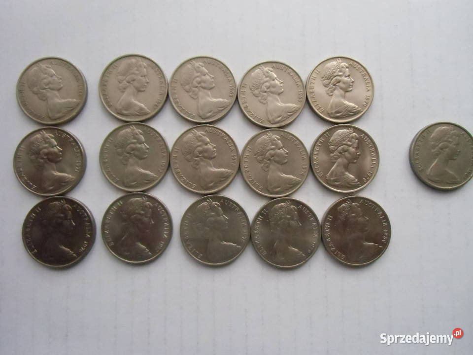 Monety Australii139 sztuksprzed 1990 roku Grudziądz