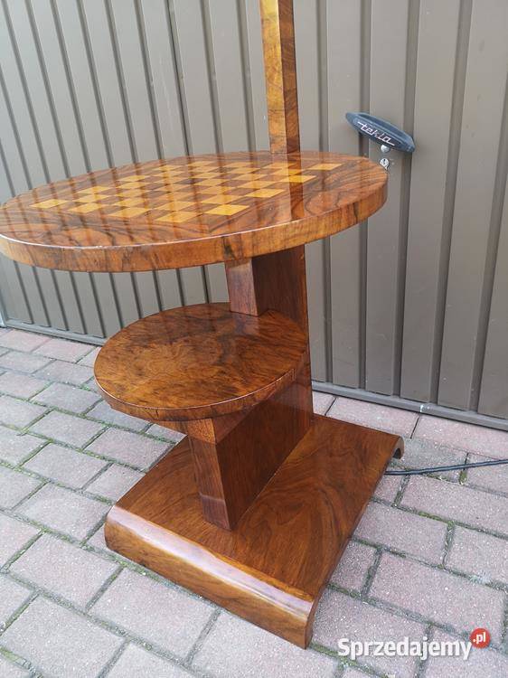Lampa Art Deco Orzech Politura Unikat Stara Swarzędz