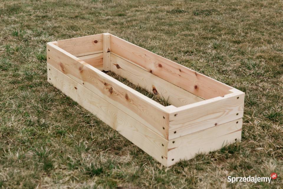 Warzywnik drewniany prostokątny skrzynia Ogród Kalety