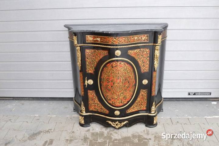 BOULLE BRZUCHATA KOMODA OKUCIA Z BRĄZU intarsje Kraków