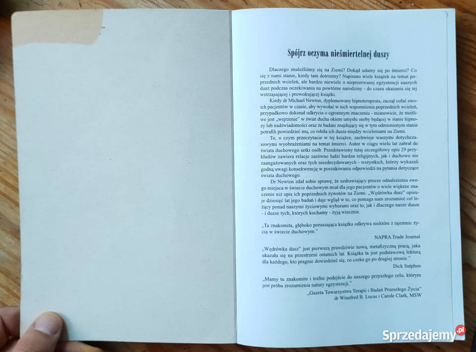 Wędrówka dusz Życie między wcieleniami Michael Sosnowiec sprzedam