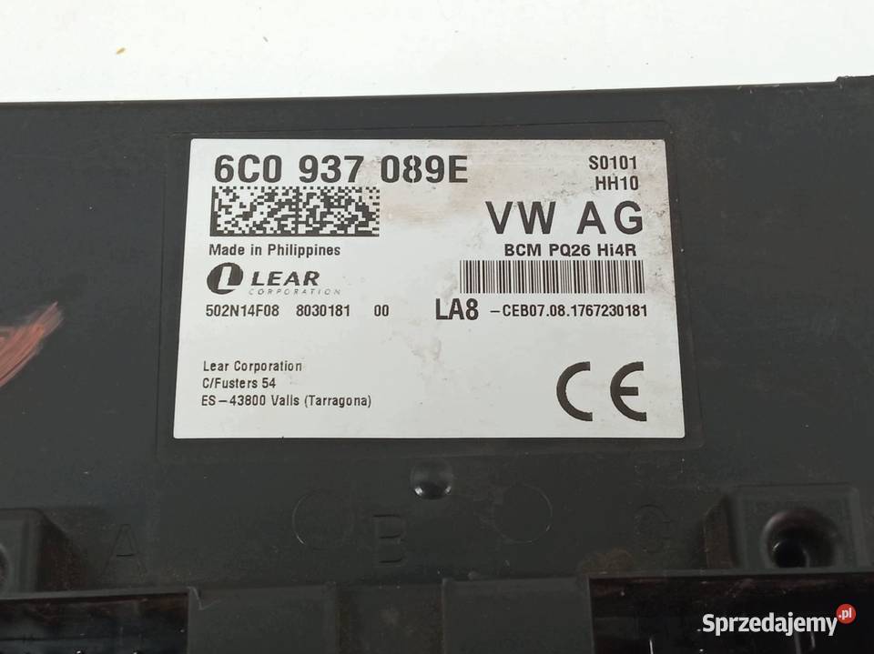 MODUŁ KOMFORTU 6C0937089E Skoda Fabia III 2014