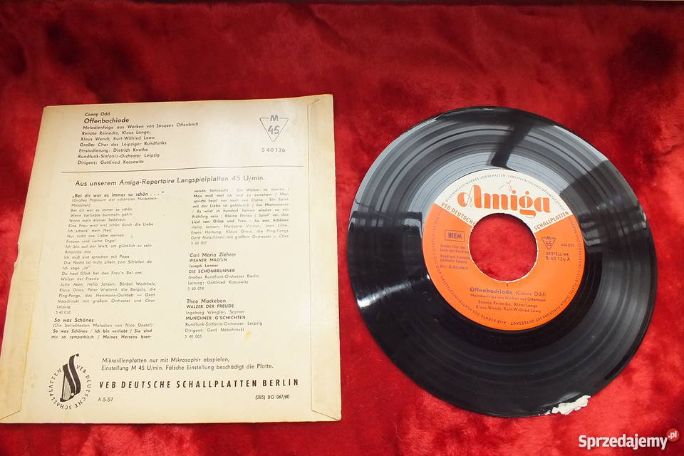 Płyta winylowa szelakowa Jacques Offenbach lubuskie Żary sprzedam