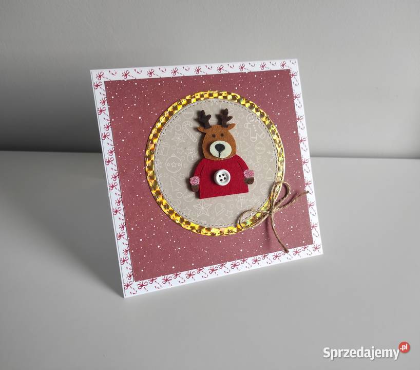 Kartka ręcznie robiona na Święta Bożego łódzkie Łódź