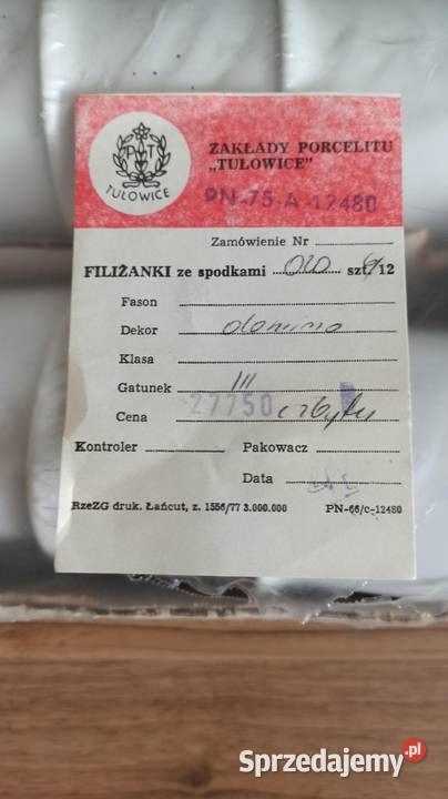 Filiżanka filiżanki ze spodkami Tułowice 6 nowe wielkopolskie Ostrów Wielkopolski sprzedam