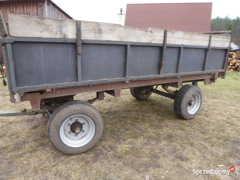 Przyczepa rolnicza dwuosiowa niska nieuszkodzony Przyczepy rolnicze Rudnik nad Sanem