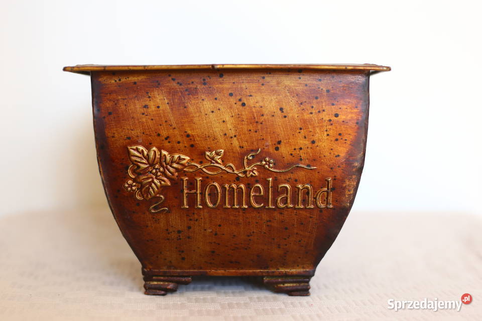 Metalowa ozdobna osłonka doniczka kwadratowa Doniczki i osłonki