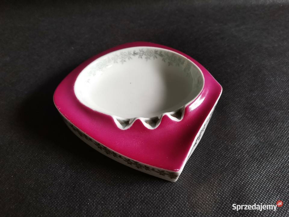 Stara popielniczka porcelana Bogucice PRL 1960 Katowice