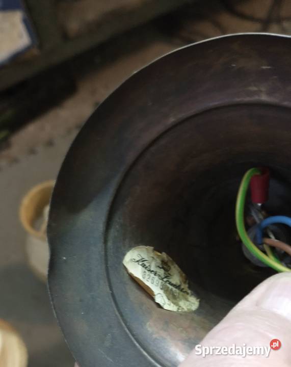 Żyrandol stary mosiądz dwa kinkiety