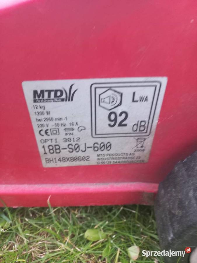 Kosiarka elektryczna MTD OPTI 3812 Czarne