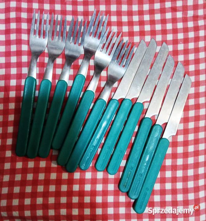 Sztućce Hefra z turkusowym trzonkiem Legionowo