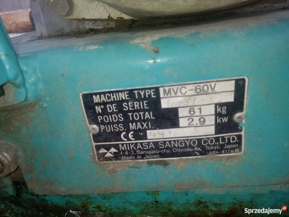 Zagęszczarka Mikasa MVC60V Kielce